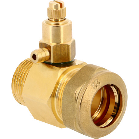 Purgeur manuel solaire CU22 3/4" - Raccord à compresion