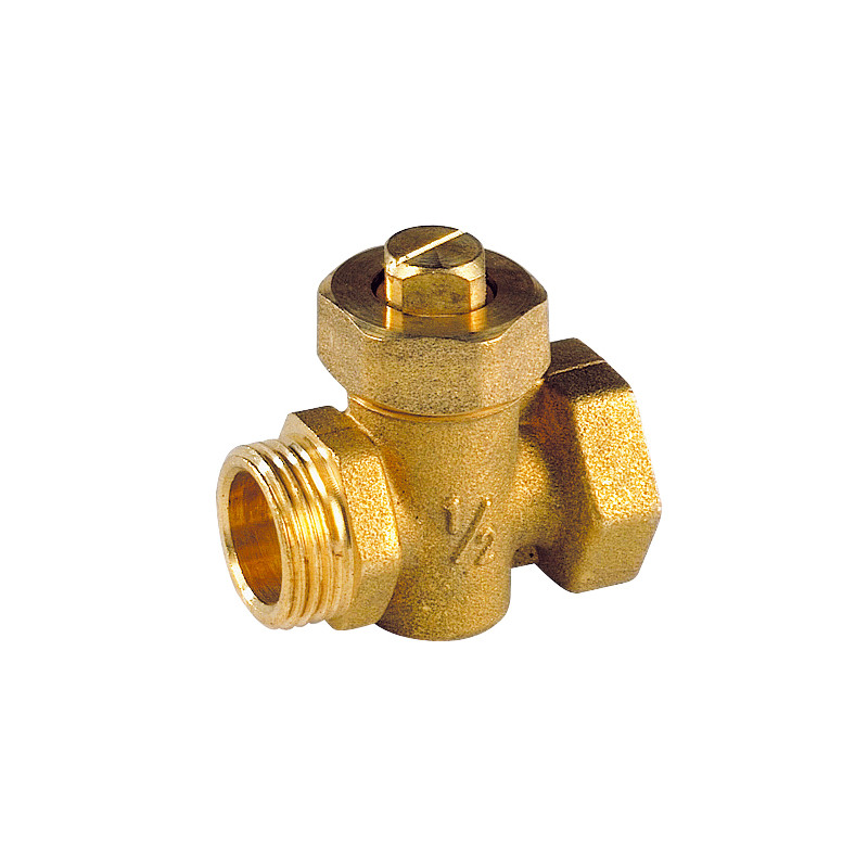 Robinet Boisseau Laiton 1/2"MFpour vidange  7 bar 90°C