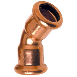 Courbe 45° FF  6041 Cu à sertir Ø14 pour tube Cuivre Chauff. & Sanitaire