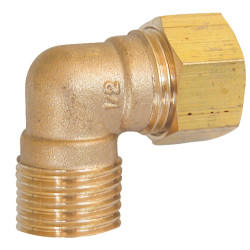 Raccord BICONE Coude 707B - M 3/8 - 10pour tube Cuivre