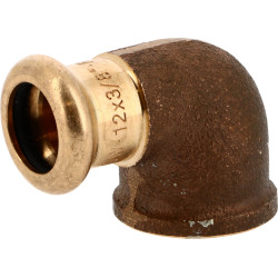 Coude 90° laiton à sertir 8090G Ø28-1"F pour tube Cuivre Chauff. & Sanitaire