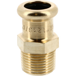 Mamelon laiton à sertir 8243G Ø16-3/4 M laiton tube Cuivre Chauff. & Sanitaire
