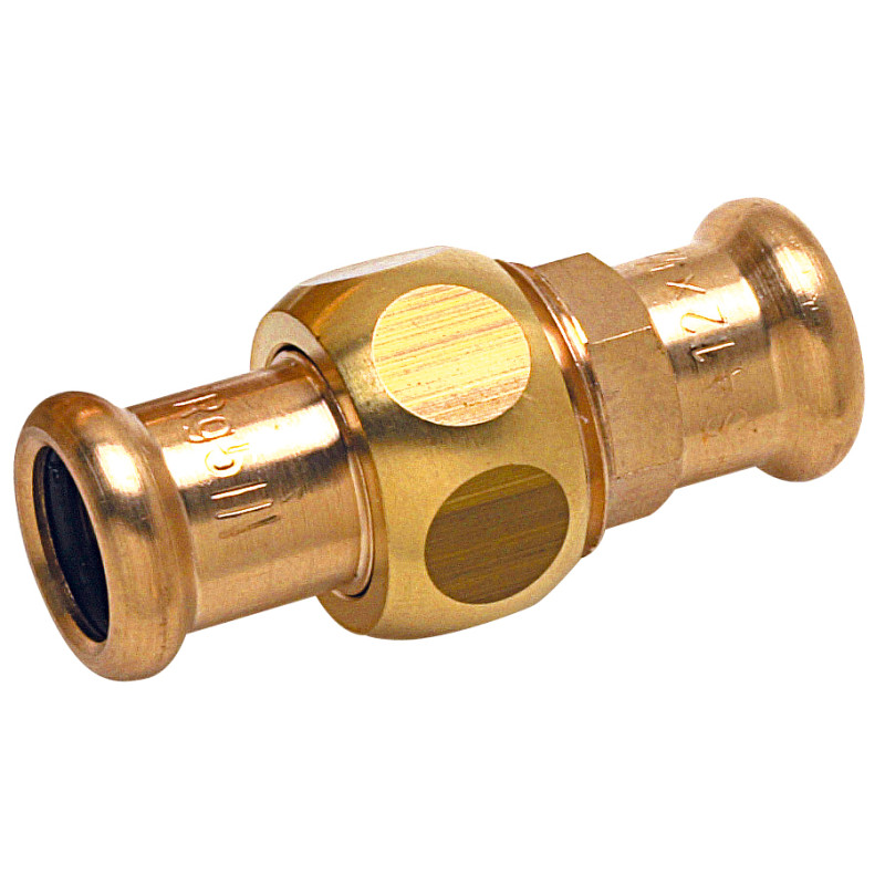 Raccord Union Laiton à sertir 8330  Ø18 pour tube Cuivre Chauff. & Sanitaire