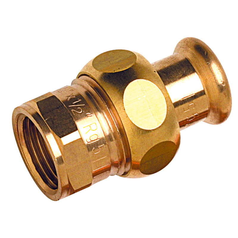 Raccord Union à sertir 8330G  Ø54-2 F laiton tube Cuivre Chauff. & Sanitaire