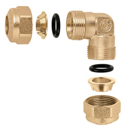 Coude O-RING Egal Laiton Ø10 pour tube cuivre