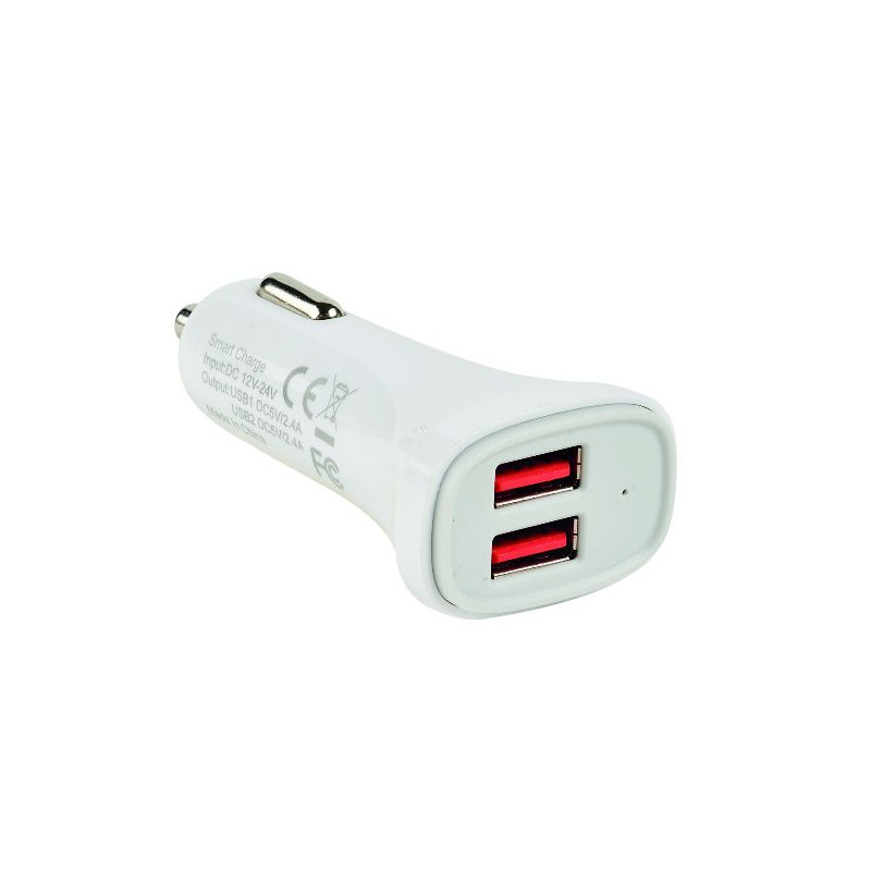 ERARD Chargeur allume-cigare - 2 USB-A - 12W - 8334