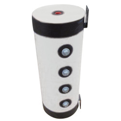 Bout. de Mélange 100L Inox 304L BlancJaquette Skaï  2x4 piquages sur pieds