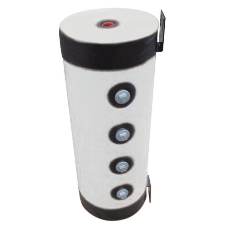 Bout. de Mélange 100L Inox 304L BlancJaquette Skaï  2x4 piquages sur pieds