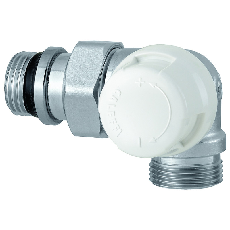 Corps thermostatiques double équerre droite 3/8", chromés et auto-étanches.