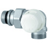 Corps thermostatiques double équerre droite 3/8", chromés et auto-étanches.