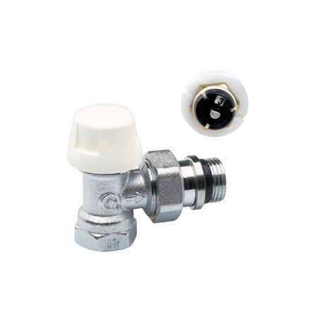 Corps Thermostatique 3/8" Equerre Femelle avec pré-réglage - Corps laiton chromé