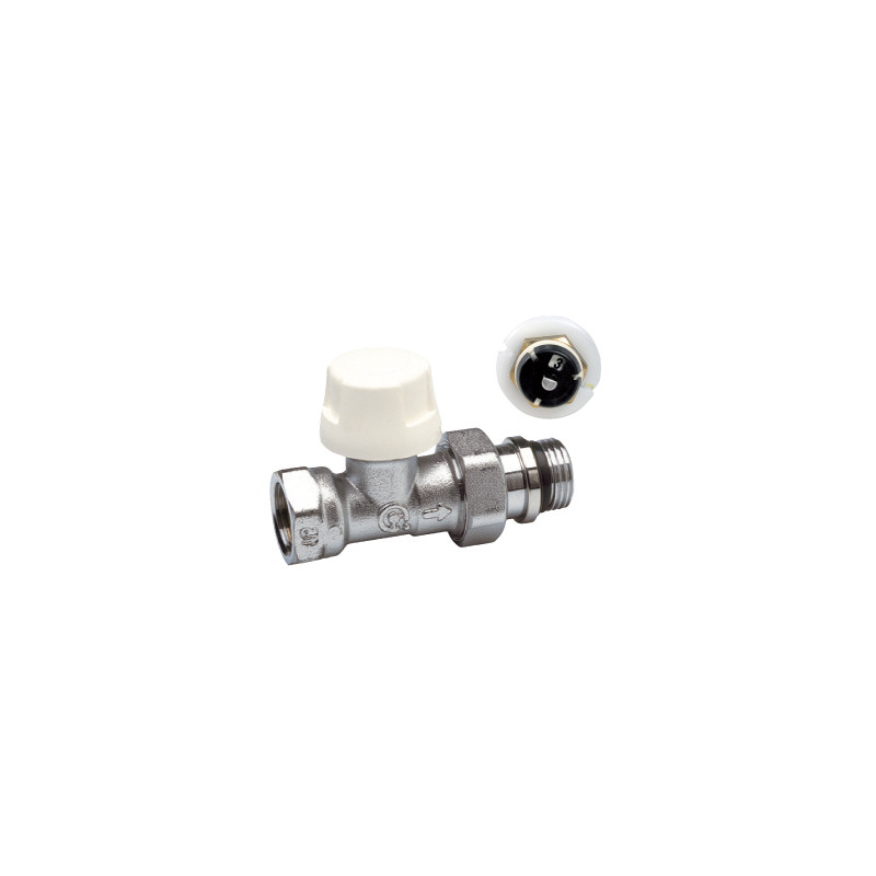 Corps Thermostatique 1/2" Droit Femelle avec pré-réglage - Corps laiton chromé