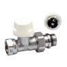 Corps Thermostatique 1/2" Droit Femelle avec pré-réglage - Corps laiton chromé