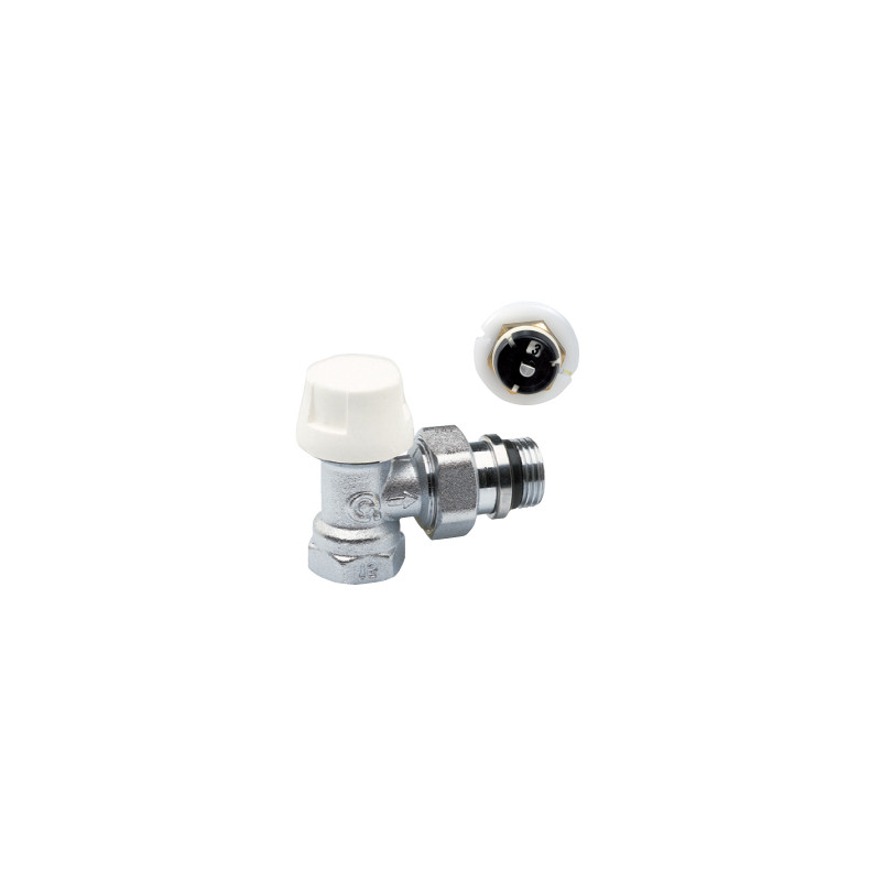 Corps Thermostatique 1/2" Equerre Femelle avec pré-réglage - Corps laiton chromé