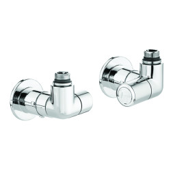 Robinet thermostatisable double équerre droite chromé M23x1,5