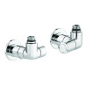 Robinet thermostatisable double équerre droite chromé M23x1,5