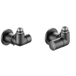 Robinet thermostatisable double équerre droite noir M23x1,5