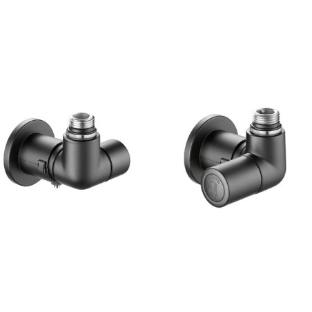 Robinet thermostatisable double équerre droite noir M23x1,5