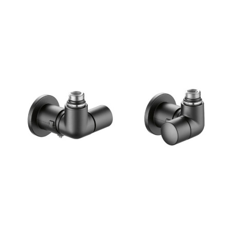 Robinet thermostatisable double équerre gauche noir M23x1,5