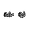 Robinet thermostatisable double équerre gauche noir M23x1,5