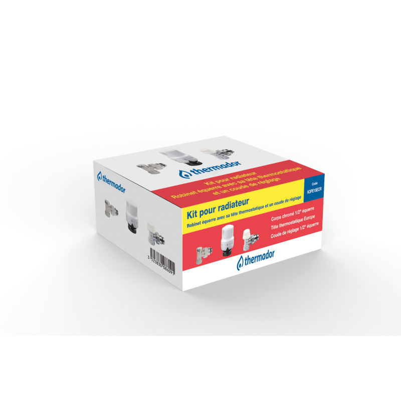 Kit radiateur EUROPE 3 pces DN15 EquerreTTE + CT15E + CR15N