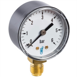 Manomètre Ø80 Radial 0-4 bar - 1/2" ABS raccordement radial vertical