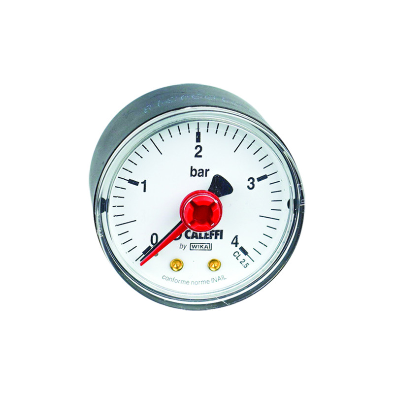 Manomètre axial 0-4 bar, conçu pour le séparateur d'air CALEFFI HED®