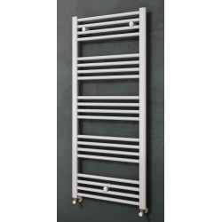 MAHANA Droit Mixte 500X700 Acier BlancSèche-Serviette  301W + kit élec 300W