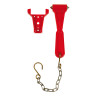 Marteau brise glace Rouge avec support et chainette