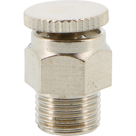 purgeur à volant 1/8" Chroméen vrac 10 bar 100°C