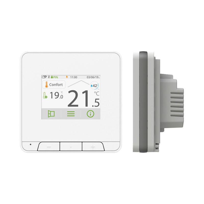 Thermostat connecté blanc filaire