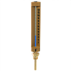 Thermomètre Indus. Droit L.200 plongeur 63 composite en ABS plage -30/50°C