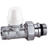 Té de réglage pour radiateur gamme "C" M23X1,5-1/2" Chromé avec douille auto-éta