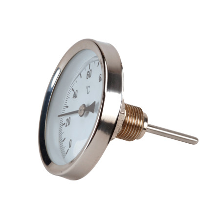 Thermomètre à réaction rapide 0/100°CAxial Cadran Ø60, plongeur 45 mm