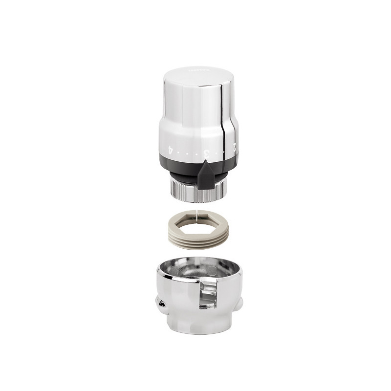 Tête Thermostatique Chromée F30x1,5avec coque + clé de montage Code 200013