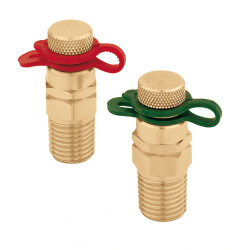 kit 2 prises pression température raccord instantané 1/4" mâle corps en laiton