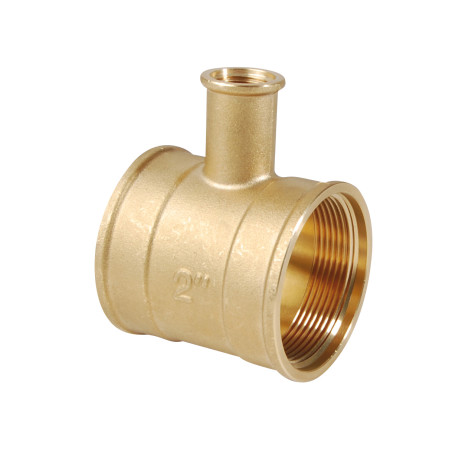 Té porte-thermomètre 1"FF et 1/2"FLaiton pour plongeur 65 mm