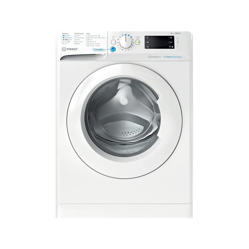 INDESIT Lave-linge frontal BWE8127XWVFR