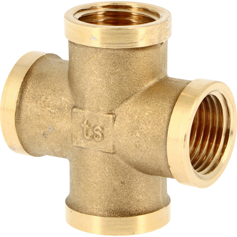 Croix 180G 3/4" FFFF raccord laiton à visser