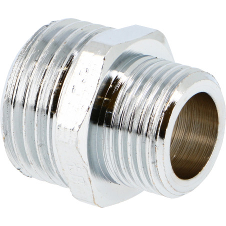 Mamelon réduit Chromé 245G 1"-  3/4"Raccord Laiton Chromé à visser