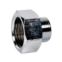 Mamelon"MF Chromé 246G 1" - 3/4"Raccord Laiton Chromé à visser
