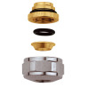 Ecrou Chromé - Bague Laiton 3/4"F Ø15tube métal 10bar -25°C à 120°C