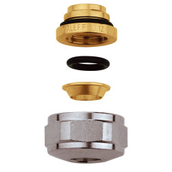 Ecrou Chromé - Bague Laiton 3/4"F Ø18tube métal 10bar -25°C à 120°C