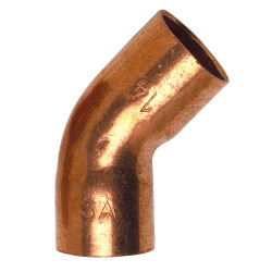 Courbe 45°  5041 Cu-FF Ø22à souder sur tube Cuivre