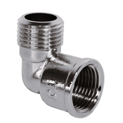 Coude égal MF 92G - Chromé 1/2"Raccord LAITON à visser