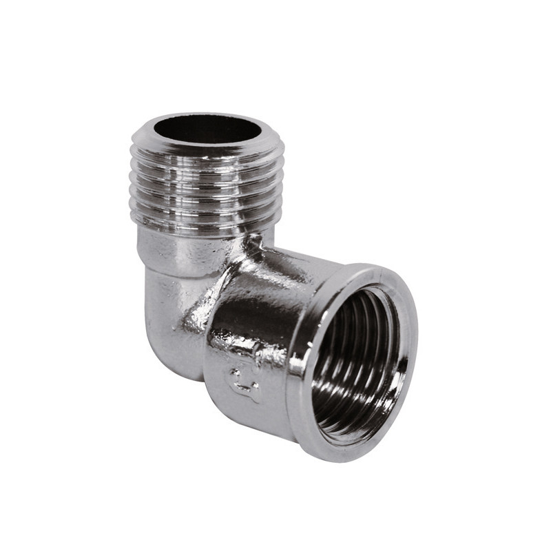 Coude égal MF 92G - Chromé 1/2"Raccord LAITON à visser