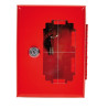 Boite Rouge vitré en acier pour clefs avec Serrure +Verre dormant