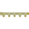 Collecteur laiton 3/4"  - 5 sorties 1/2" pour installation sanitaire - chauffage