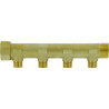 Collecteur laiton 1"  - 4 sorties 1/2" pour installation sanitaire - chauffage
