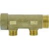 Collecteur laiton 1"1/4  - 2 sorties 1/2" pour installation sanitaire - chauffag